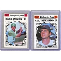 (2) 1970 Topps Baseball Allstars Yaz/jackson