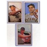 (3) 1953 Bowman Color Baseball Cards