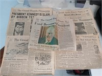 E5)   Vintage newspapers