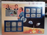 OF) 1968 uncirculated mint set with silver half