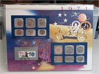 OF) 1971 uncirculated mint set and stamp set