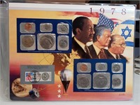 OF) 1978 uncirculated mint set and stamp set