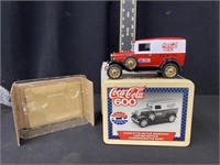 Coca Cola 600 Diecast Bank and Tin