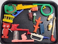 ASSORTED LOT OF VINTAGE PLASTIC WHISTLES
