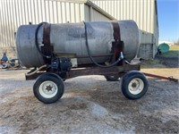 1000 gallon Aluminum Water Tank on Cart
