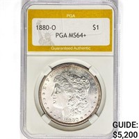 1880-O Morgan Silver Dollar PGA MS64+
