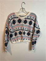 Vintage Croquet Knit Patterned Sweater
