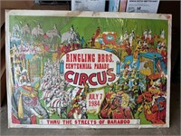 OF) Large 40x29" Ringling Bros Circus Poster