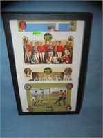 Group of vintage soccer themed post cards