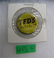 Ted Williams root beer soda cap