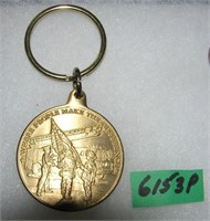 Solid brass Americana souvenir key chain