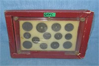 Collection of cased world coins