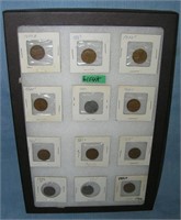 Collection of vintage Lincoln wheat back pennies 1