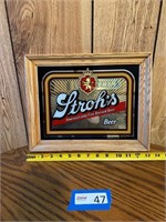 Stroh`s Beer Mirrored Sign