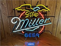 Miller Beer Neon Sign 22" x 19"