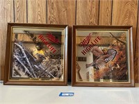 (2) Miller High Life Mirrored Signs