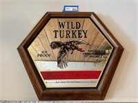Wild Turkey Mirrored Sign 19" x 16"