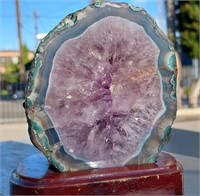 Amethyst Geode Natural Purple Quartz Crystal 3.5 #