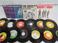 17 THE BEATLES 45 RPM RECORDS: