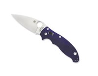 Spyderco Satin Dark Blue G10 Plain Manix 2 Knife