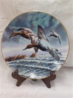 Canvasbacks collector's plate with certificate of