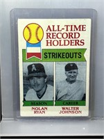 Nolan Ryan 1979 Topps All Time Strikeout Leaders