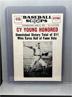 Cy Young 1961 Nu Baseball Scoops
