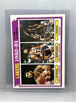 Kareem Abdul Jabbar 1981 Topps Lakers Leaders