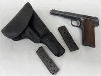 Astra 9MM w/ 2 Clips & Leather Holster
