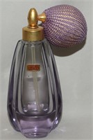 Austria Amethyst Glass Perfume Bottle w/ Atomizer