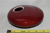 Gibbs Signed 2002 Oriental Style Red 5.75" Planter