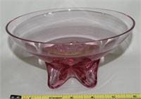 Tiffin Wisteria Pink Glass Footed Candy Bowl 6.5