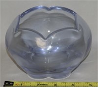Tiffin Twilight Blue Neodymium Glass Rose Bowl