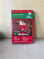 Snoopy Christmas Lighted Sculpture, 15" tall