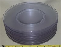 (8) Tiffin Twilight Blue Neodymium Glass Plates