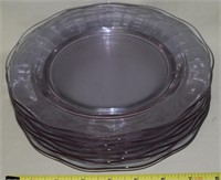 (8) Fostoria Lafayette Wisteria Neodymium Plates