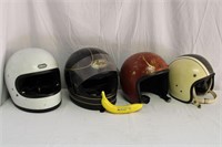4 Vintage Shoei, Astra Motorcycle Helmets++