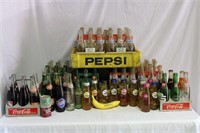 Vtg. Soda Bottles/Crates,Cheerwine, Pepsi, Nehi++