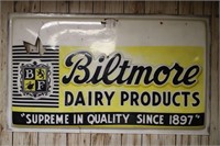 1950s/60s "Biltmore Dairy Products" Plastic Sign