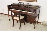 Vtg. Winter and Company "Musette" Piano & Chair