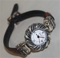 Brighton Verona Ladies Silver & Leather Watch