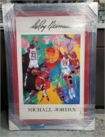 Michael Jordan Signed LeRoy Neiman Painting + UDA