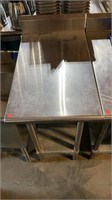 Stainless steel prep table approx 18"x30"x35"