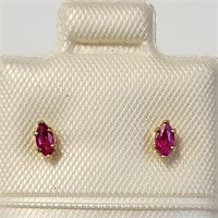 $100 14K  Ruby Earrings