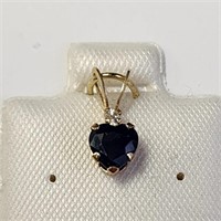 $200 10K  Sapphire(1.18ct) White Sapphire(0.03ct)