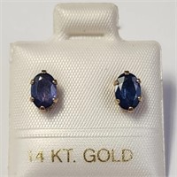 $400 10K  Sapphire(1.25ct) Earrings