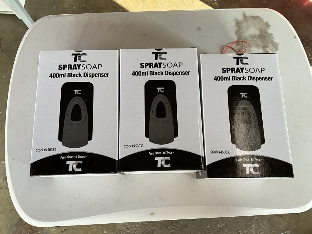 3 soap dispensers new old stock