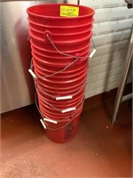 LOT OF RED BUCKETS