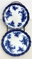 (3) Norristown Blue Staffordshire plates -