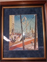 1938 Framed and Matted Art Work by Francis Criss